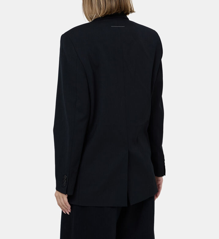 Techno-stretch Button Blazer