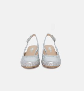 Patterned Slingback Wedges