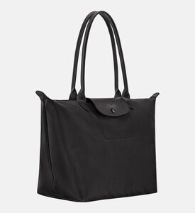 Longchamp Foldable Nylon Top-handle Tote Bag, Black, Packshot View