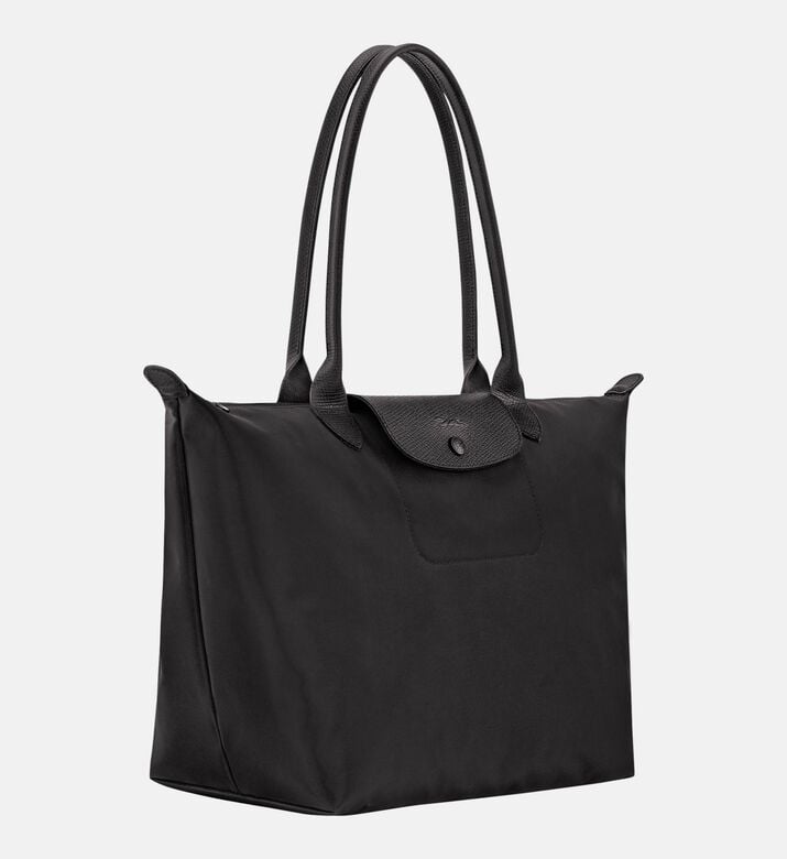 Longchamp Foldable Nylon Top-handle Tote Bag, Black, Packshot View