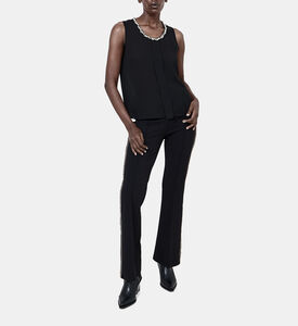 Pearl-trimmed Sleeveless Top