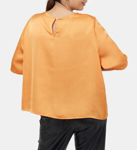 Satin Round Neck Fluid Top