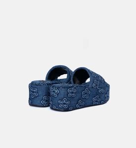 The Puffy Daisy Denim Platform Sandals The Puffy Daisy Denim Platform Sandals