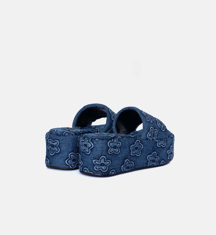 The Puffy Daisy Denim Platform Sandals The Puffy Daisy Denim Platform Sandals