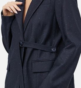 معطف بحزام بصدر واحد