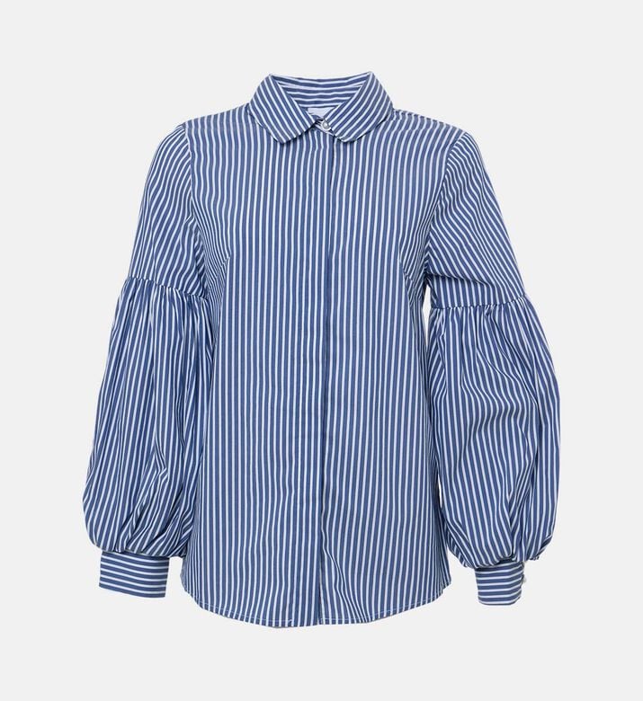 Weill Cotton Stripe Pattern Long-sleeve Shirt, Packshot View Weill Cotton Stripe Pattern Long-sleeve Shirt, Packshot View