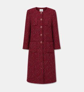 Edward Achour Paris Textured Long Buttoned Coat, Packshot View