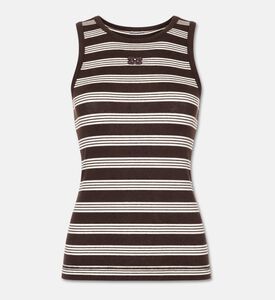 Ganni Organic Cotton Striped Tank Top, Packshot View