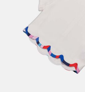 Cropped Scalloped Hem Top