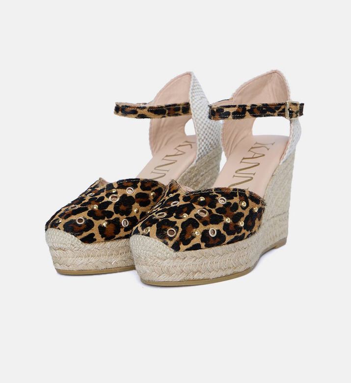 Tiger Closed Toe Wedge Sandals