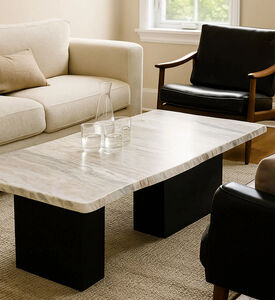 Home Deco and More Fantasy Marble Top Coffee Table, Packshot View Home Deco and More Fantasy Marble Top Coffee Table, Packshot View