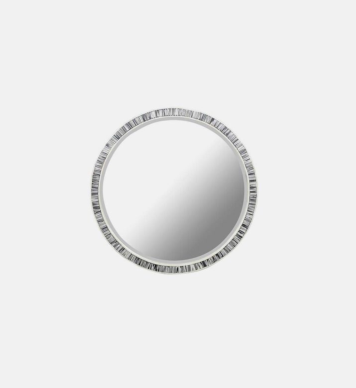 Round Bone-inlay Wall Mirror 96 X 3.5 X 96 Cm