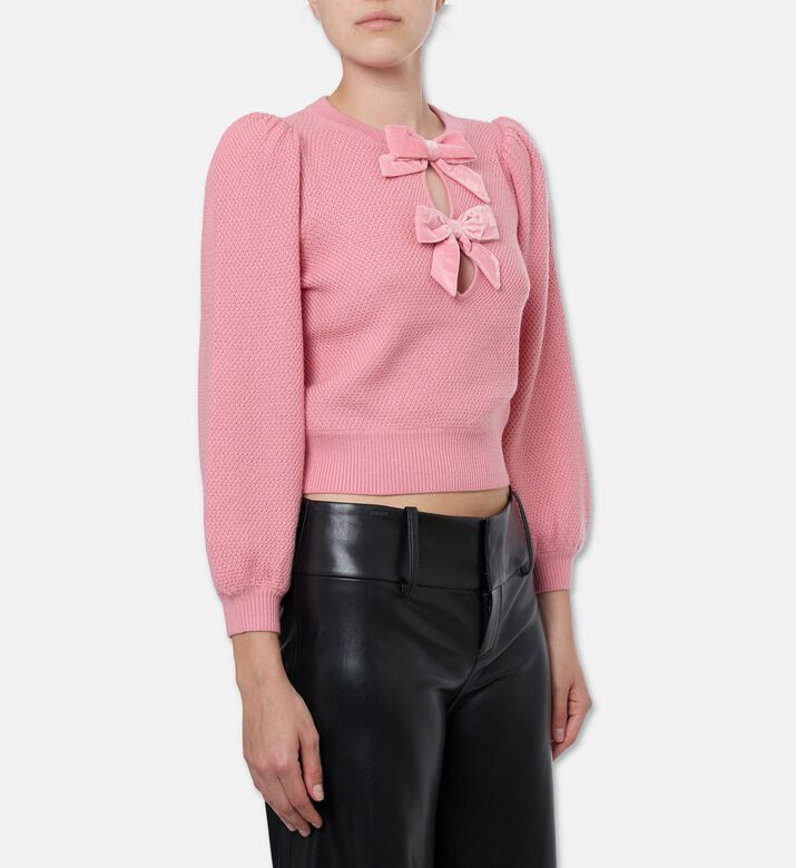 Alice and Olivia Doris Bow Keyhole Pullover, Model View
