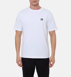 Maison Kitsune Casual Fox-embroidery T-shirt, White, M, Model View