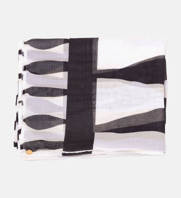 Palmacea Printed Sarong Cover-up, Black, Packshot View