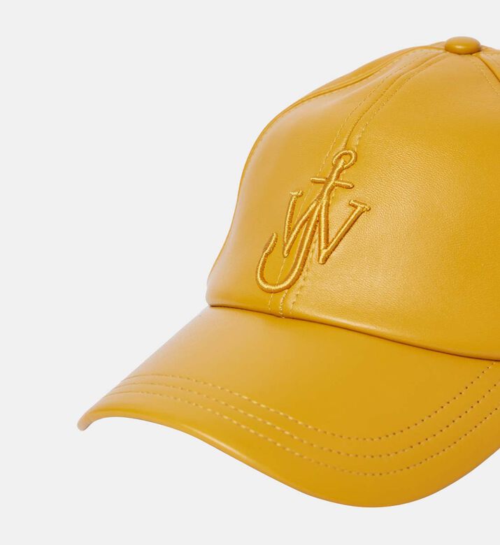 قبعة بيسبول جلدية مع شعار مرساة