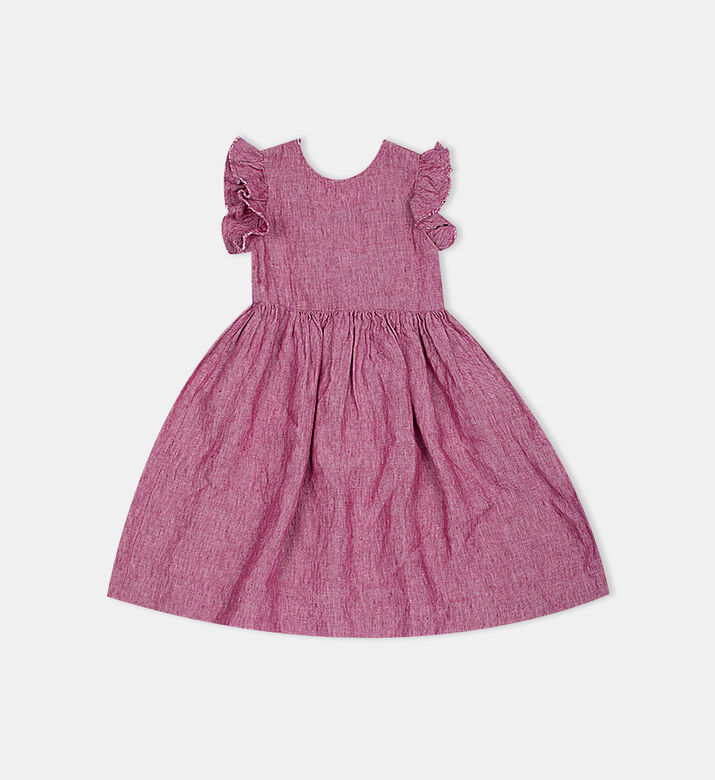 فستان كتان للبنات الصغيرات واسع فستان كتان للبنات الصغيرات واسع