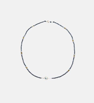 Druzzy Evil Eye Charm Necklace