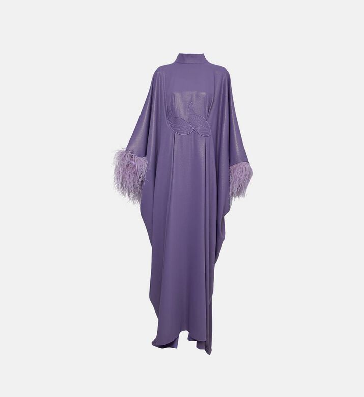 Fatma Feather-trimmed Kaftan