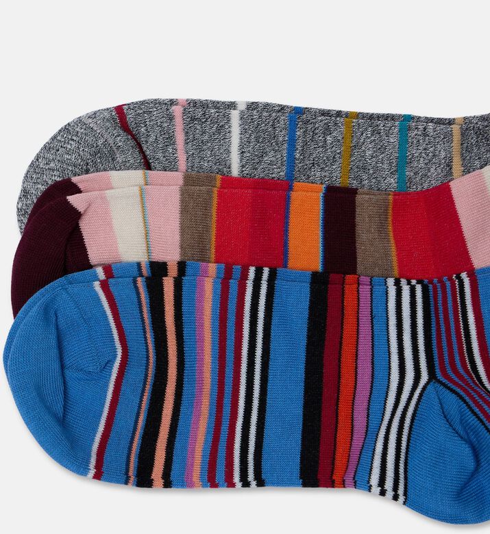 Paul Smith Multi-colored Horizontal Stripes 3-piece Socks Pack, Packshot View
