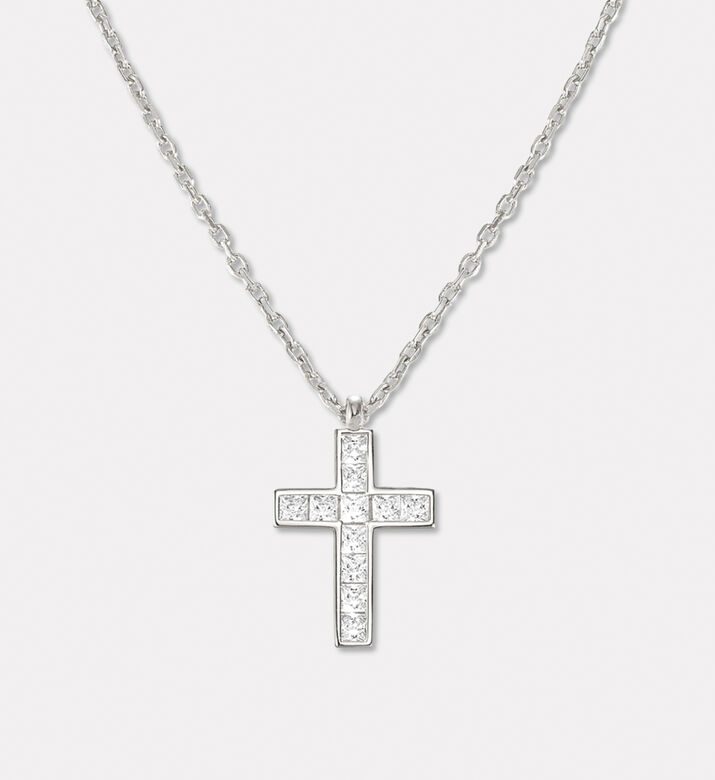 Nomination Princess-cut Crystals Silver-tone Necklace, Packshot View