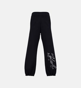 Floral-embroidery Regular-fit Sweatpants