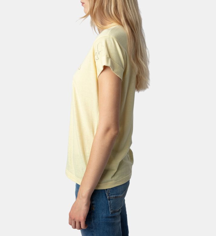 قميص أنيا مزين بحجر الراين