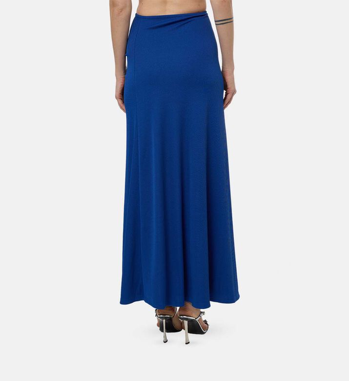 Metal Paisley-detail Flared Skirt