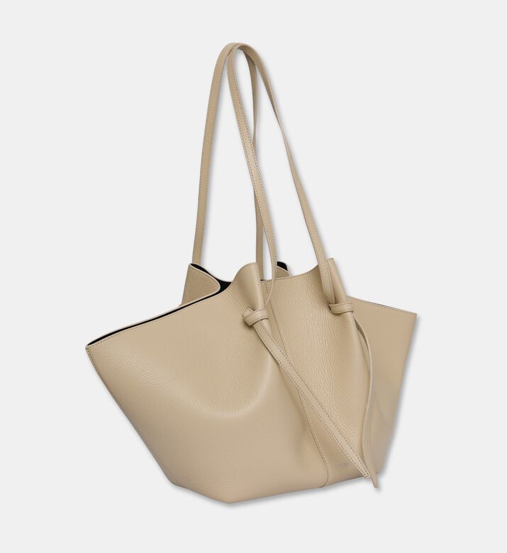 Yuzefi Mochi Suede Large Bag, White, Packshot View