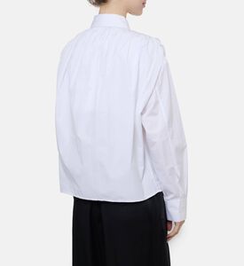 Jil Sander Cotton Poplin Shoulder Pleating Shirt, Model View