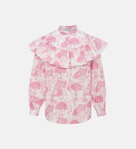 Fatima Printed Ruffled Blouse
