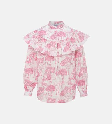 Fatima Printed Ruffled Blouse