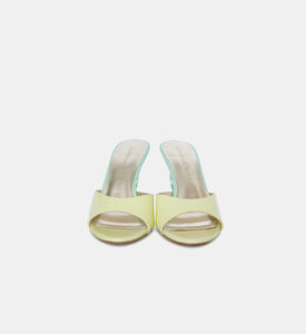 Paloma Leather Med Heel Sabots