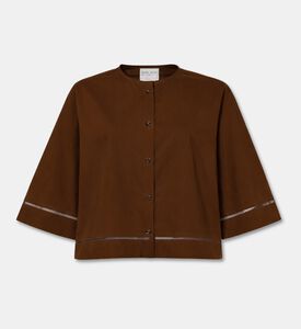 Forte-Forte Cotton Poplin Openwork-detail Shirt, Packshot View