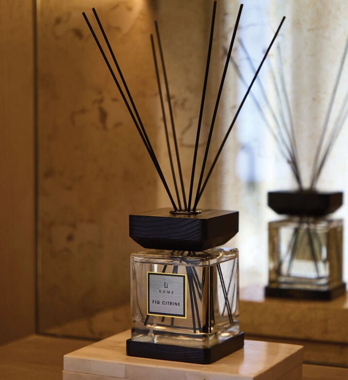 Home Life Style Diffuser Square Reed Citrine, Clear, 250-ml, Packshot View