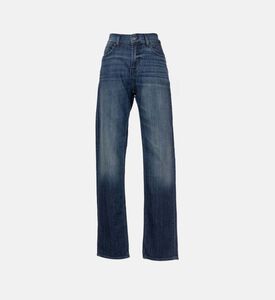 بنطال جينز قطن بقصة ضيقة ومطاطية