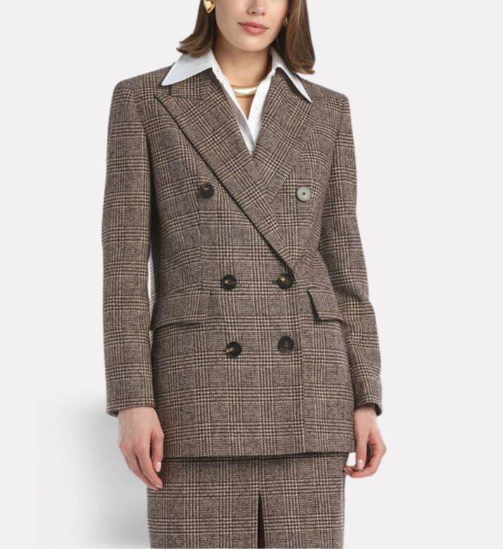 Luisa Spagnoli Saldato Checkered Jacket, Model View