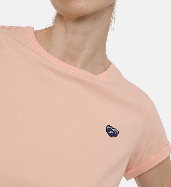 Maison Labiche Poitou Heart-patch T-shirt, Model View
