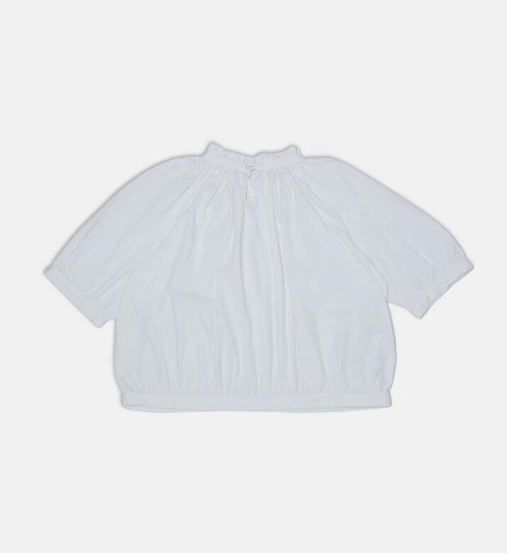 Cotton Ruffled Neck T-shirt Cotton Ruffled Neck T-shirt