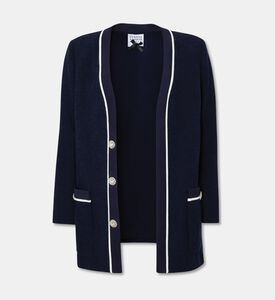 Edward Achour Paris Knit Short-sleeve Contrast Trim Cardigan, Packshot View