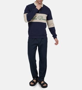 Half-zip Closure Polo Sweatshirt