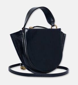 Wandler Hortensia Lizard Piccola Bag, Navy, Packshot View