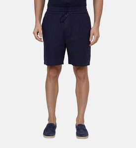 شورت أوتو كتان بقصة فضفاضة