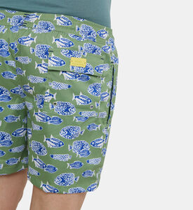 سروال سباحة بارو بطبعة أوراق شجر