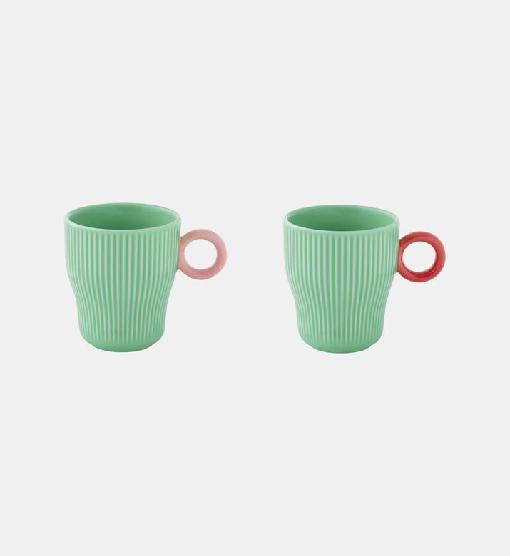 Porcelain Colored Handle Mug