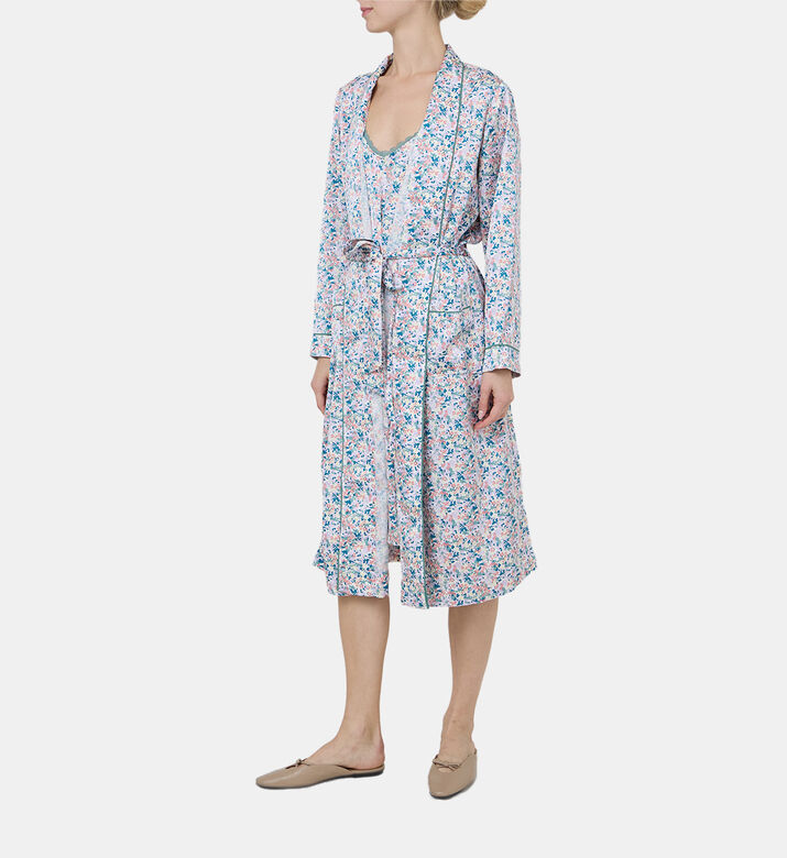 روب بوليستر مزين بأزهار