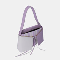 Liz Leather Striped Shoulder Bag
