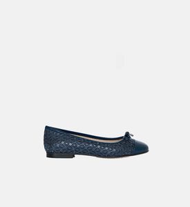 Aida Patterned Cap Toe Ballet Flats