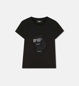 Choupette Embroidered Voile Short-sleeve T-shirt