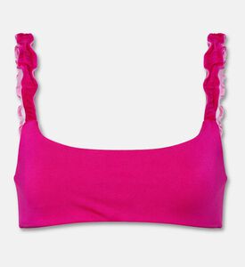 Agua Bendita Ruffled Strap Satin Bikini Top, Packshot View